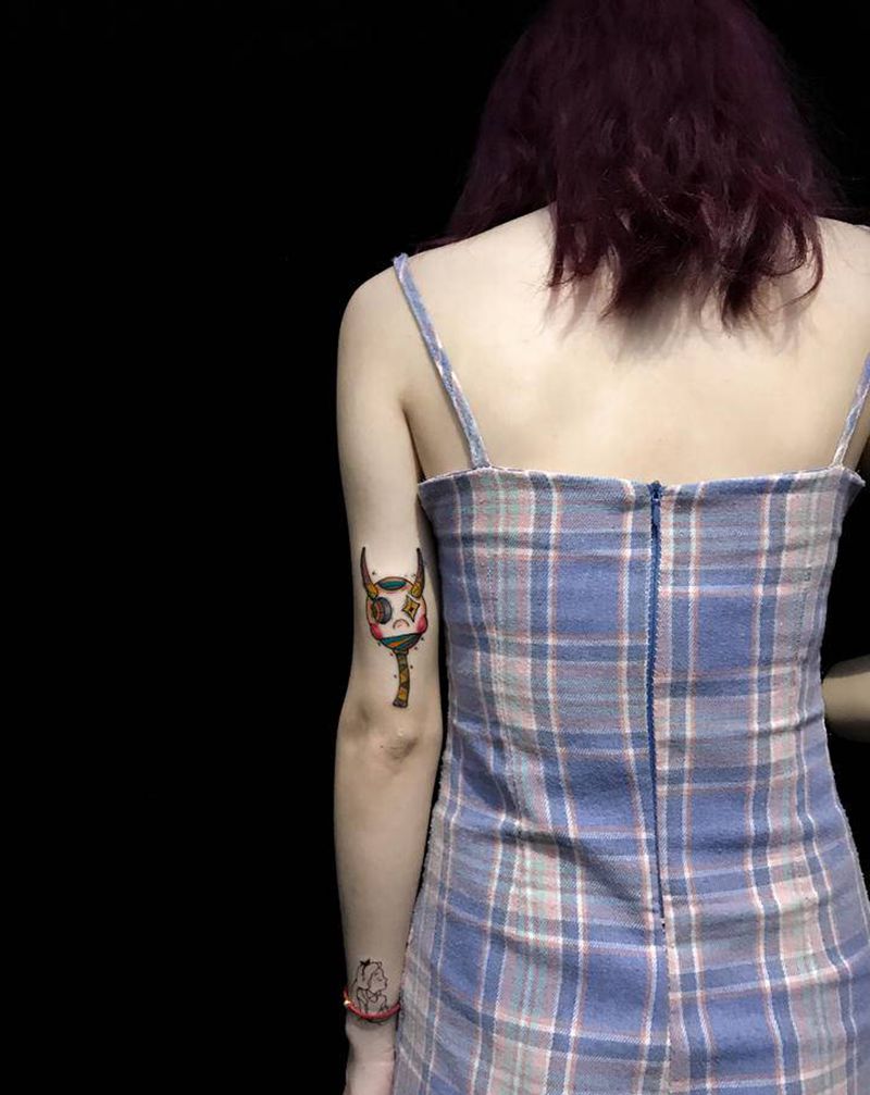 school手稿上身纹身图片_手臂腿部Old SchoolNew School恶魔纹身图案