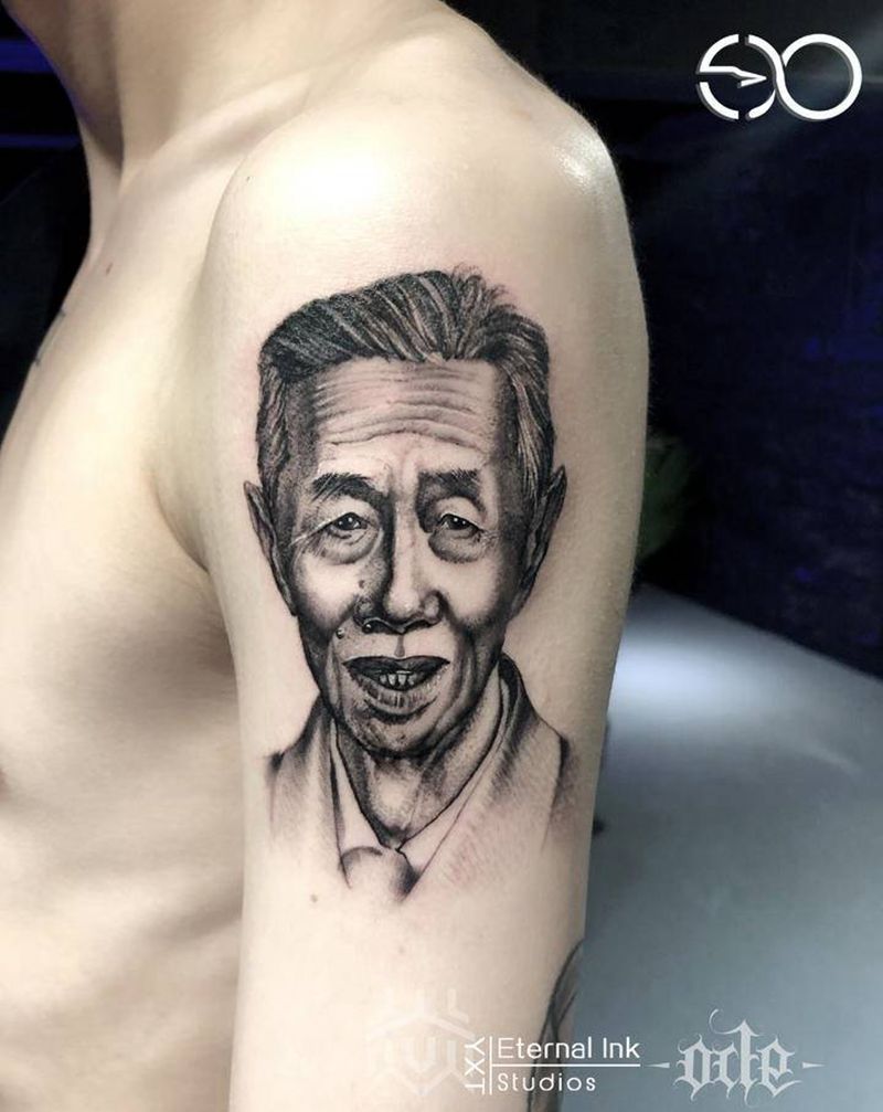 肖像纹身图片_手臂欧美写实纹身图案