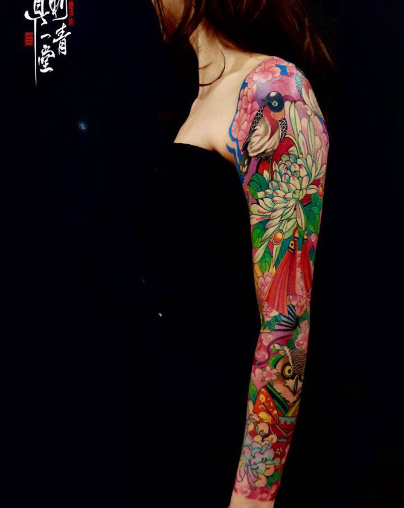 花臂纹身图片_手臂纹身图案