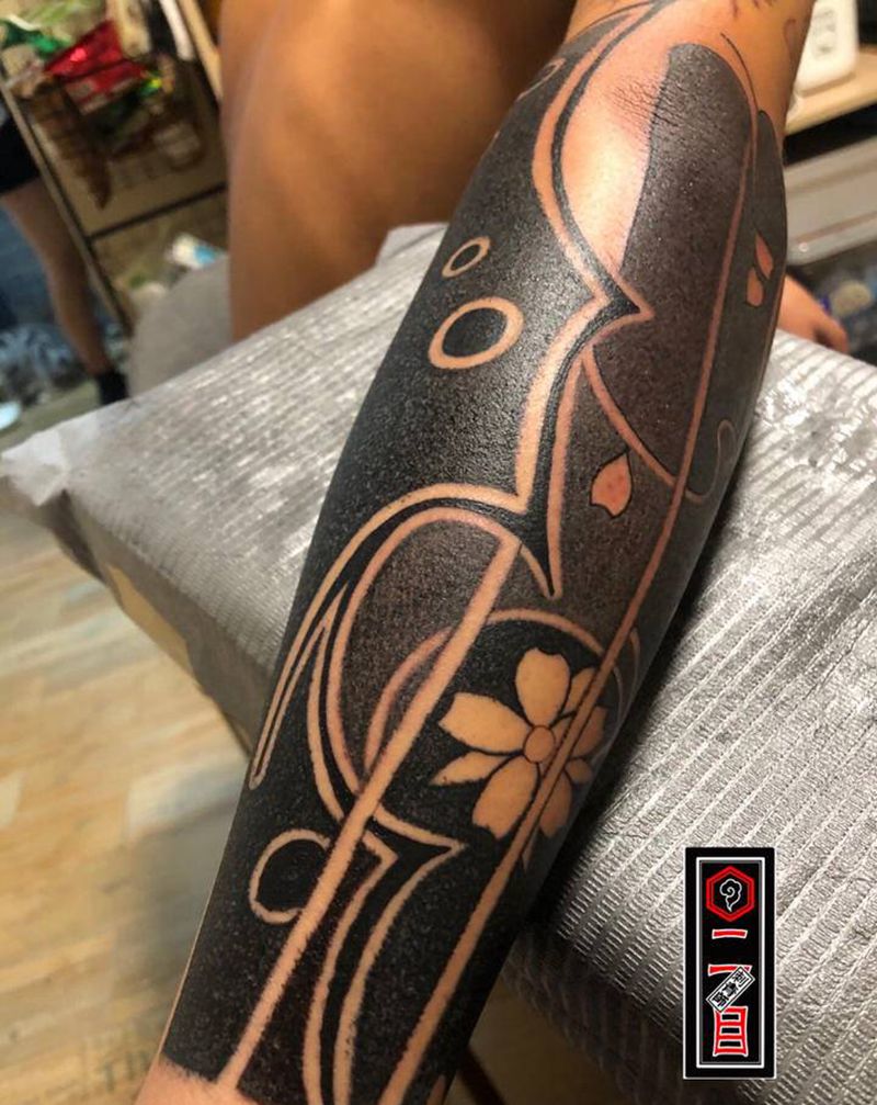 老传统花臂（未完成）纹身图片_手臂老传统纹身图案