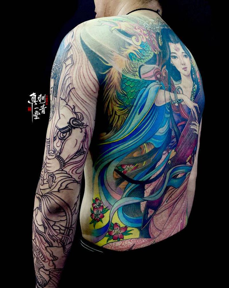 明王纹身图片_手臂新传统纹身图案