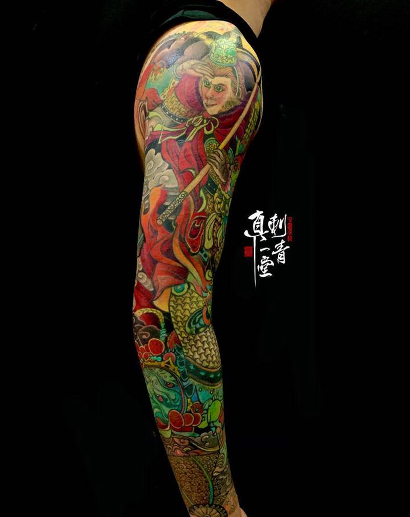 恢复后纹身图片_手臂新传统纹身图案