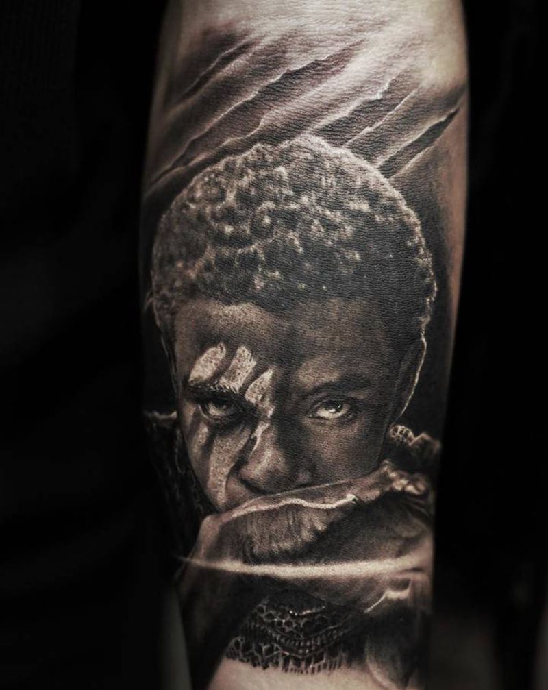 黑豹纹身图片_欧美写实纹身图案