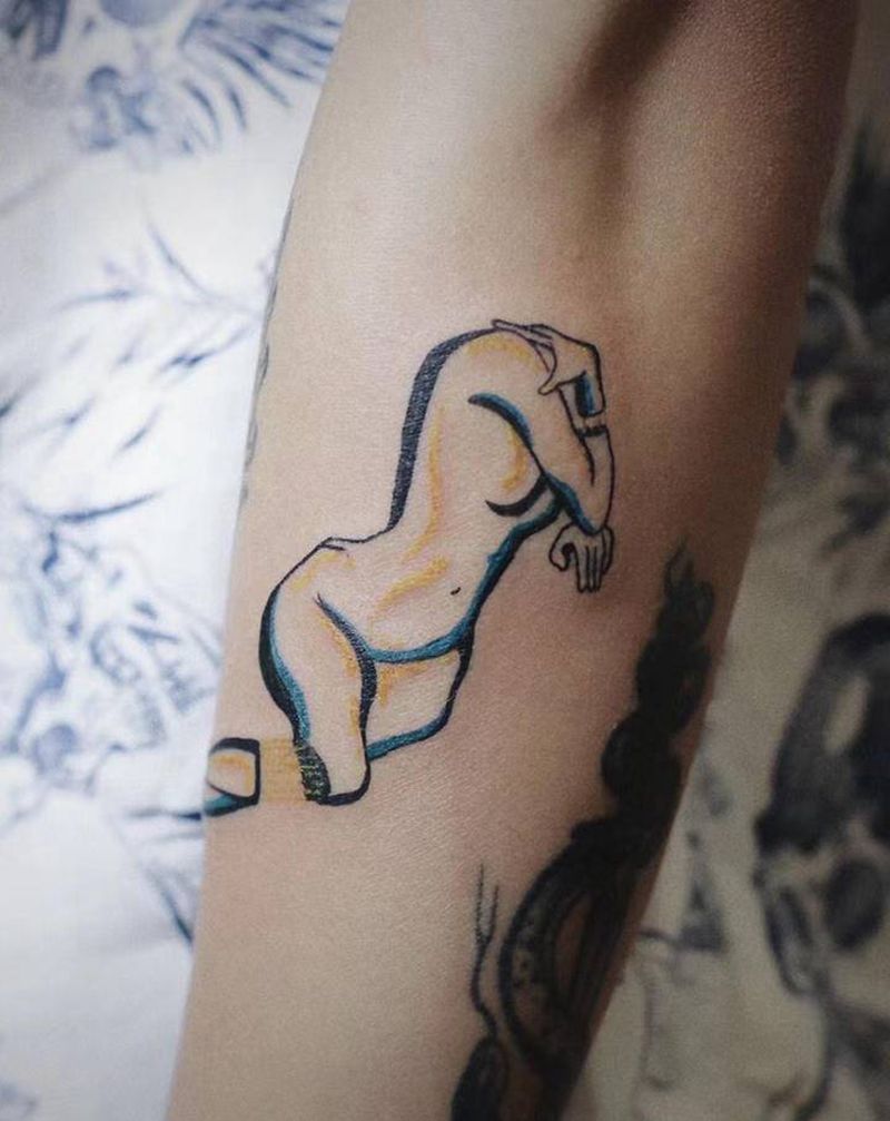 客人自带稿纹身图片_手臂纹身图案