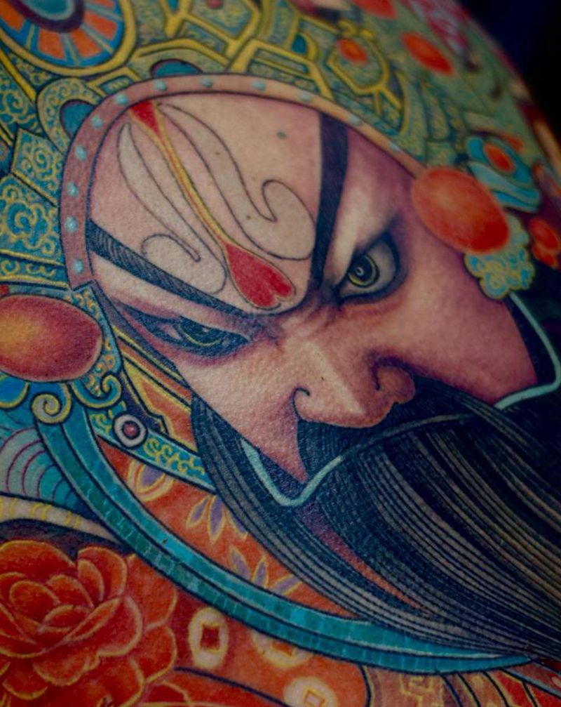 中国风纹身图片_背部新传统纹身图案