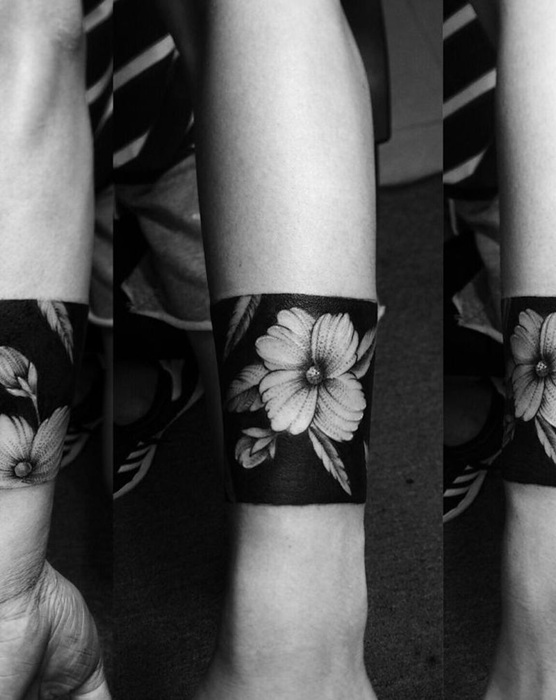 手环纹身图片_手部纹身图案