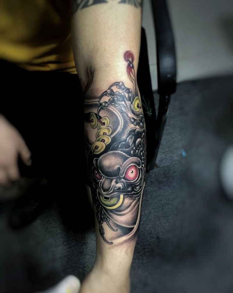 癞蛤蟆纹身图片_手臂纹身图案