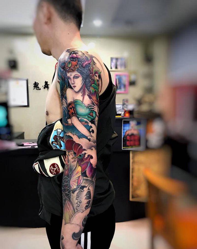 花臂纹身图片_手臂纹身图案