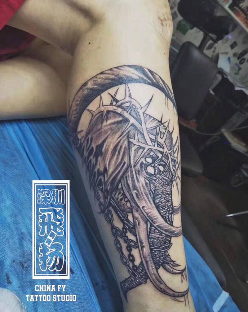 家神纹身图片_新传统纹身图案