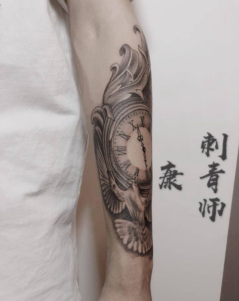 临摹作品纹身图片_手部欧美写实纹身图案