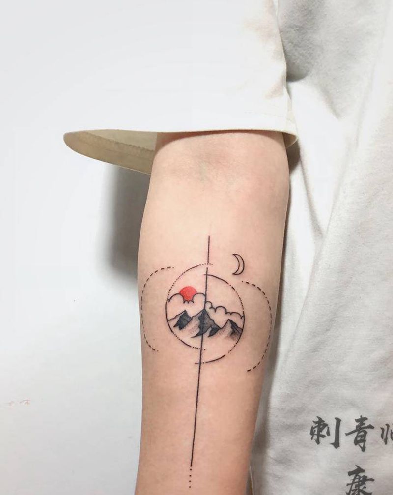 小清新纹身图片_手臂肩部小清新纹身图案