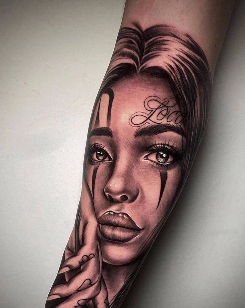 肖像纹身图片_欧美写实纹身图案