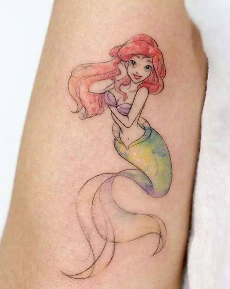 美人鱼纹身图片_新传统纹身图案