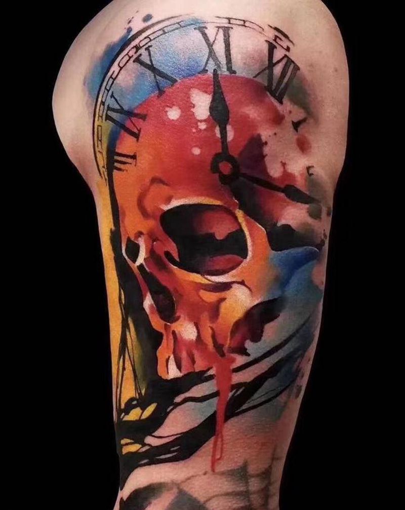 鬼头纹身图片_欧美写实纹身图案