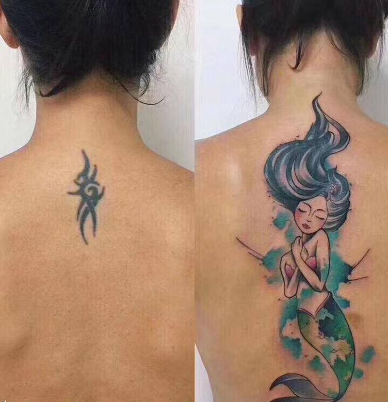 掩盖纹身图片_新传统纹身图案