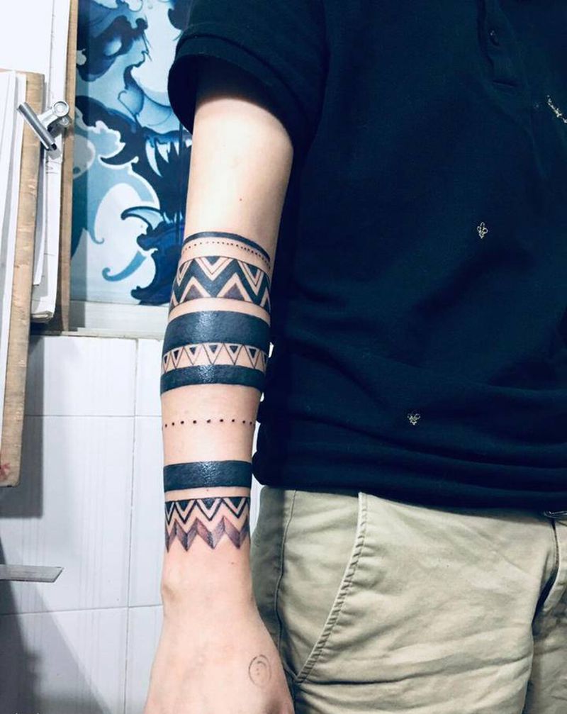 格点板纹身图片_老传统纹身图案