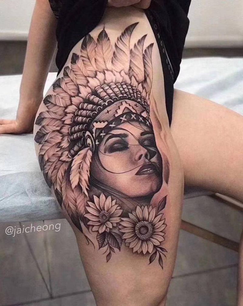 人物纹身图片_新传统纹身图案