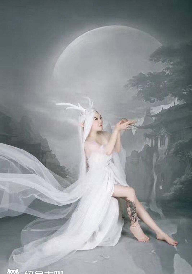 买家秀纹身图片_腿部纹身图案