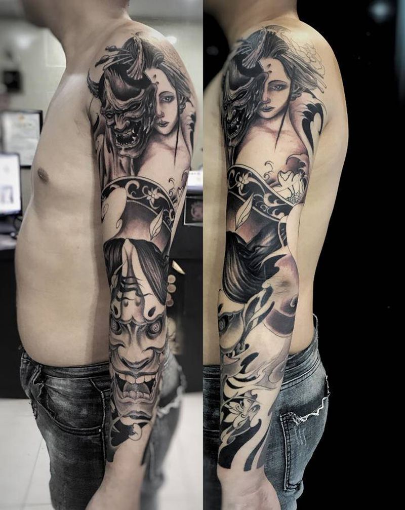 花臂纹身图片_手臂纹身图案