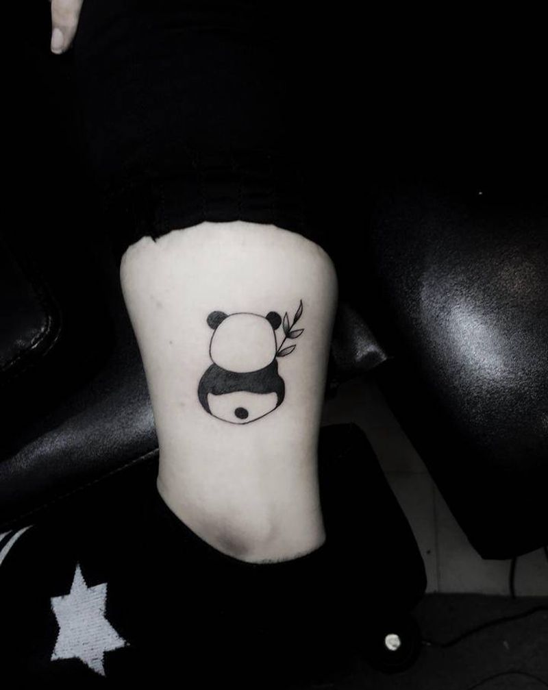 熊猫不是猫纹身图片_脚部纹身图案