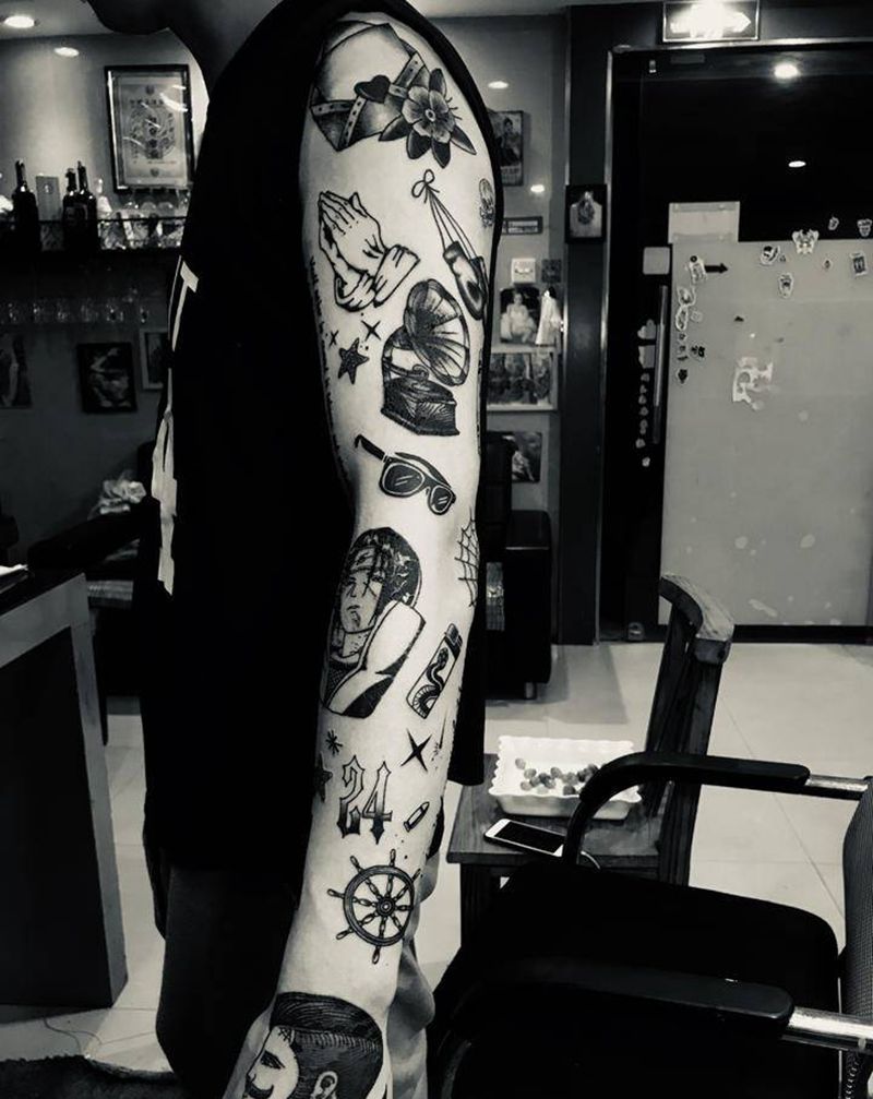 花臂纹身图片_手臂纹身图案