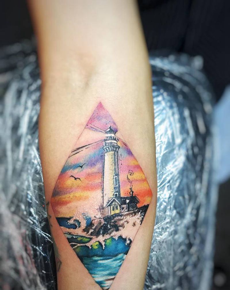 水彩纹身图片_手臂纹身图案