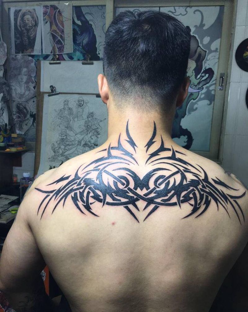 抽象纹身图片_老传统纹身图案