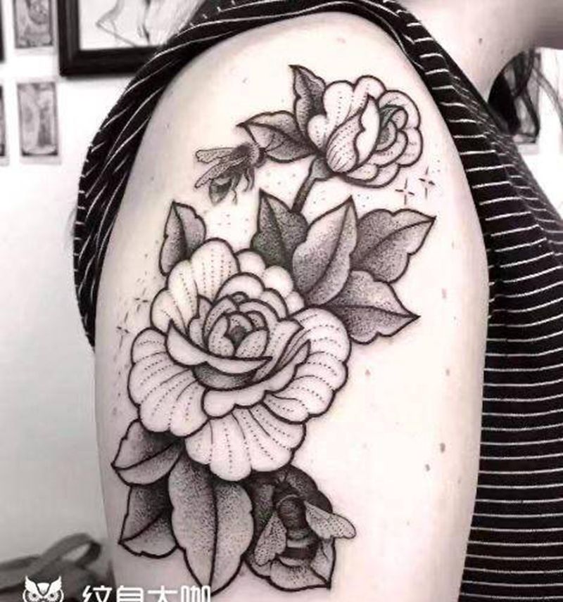 点刺纹身图片_新传统点刺纹身图案