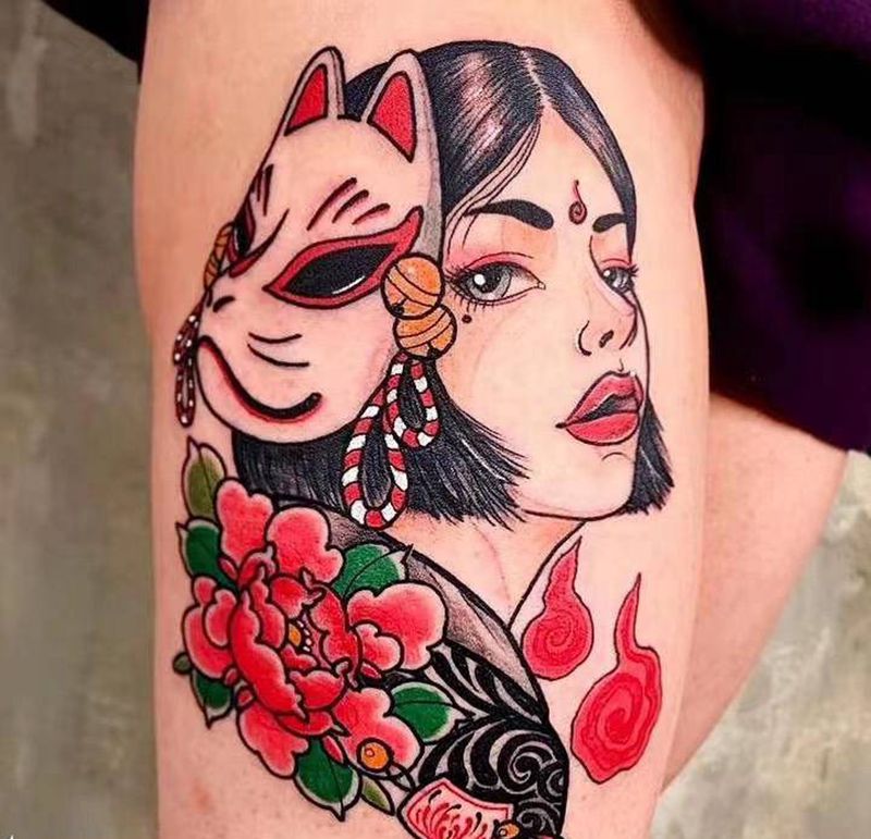 优秀作品欣赏！纹身图片_手臂背部新传统New School纹身图案