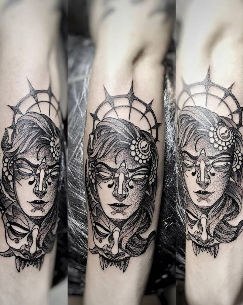 点刺纹身图片_手臂纹身图案