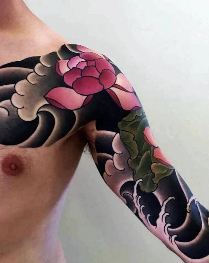 花臂纹身图片_新传统纹身图案