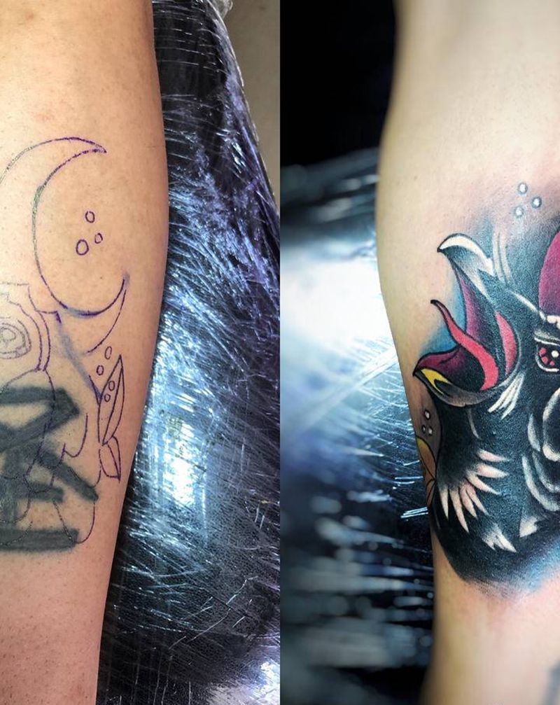 盖纹身图片_手臂纹身图案