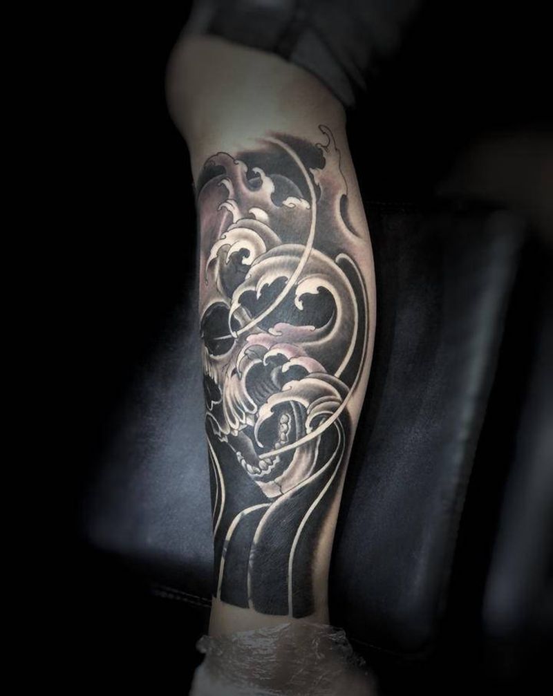 遮盖纹身图片_腿部纹身图案