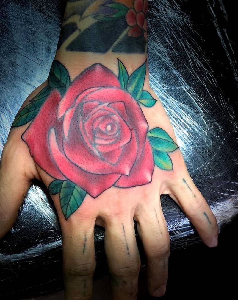 毁皮修改纹身图片_手部纹身图案