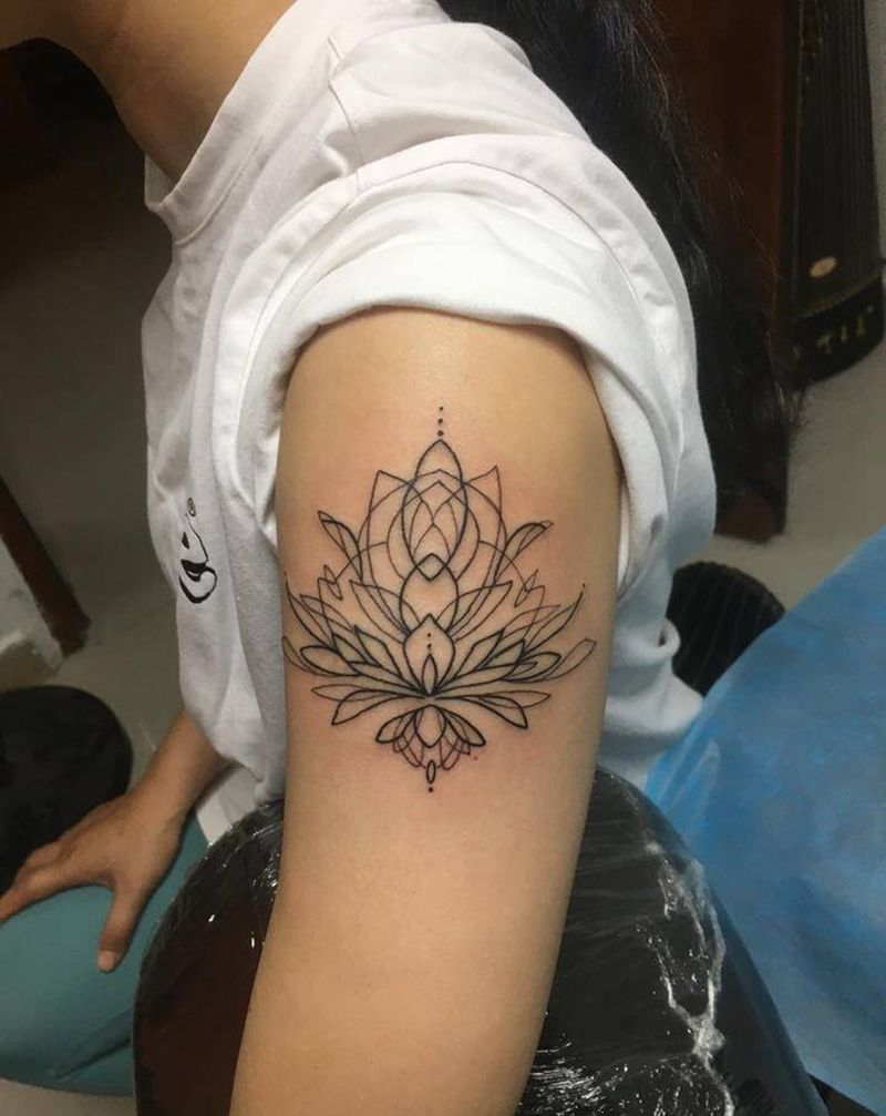 线条纹身图片_手臂纹身图案