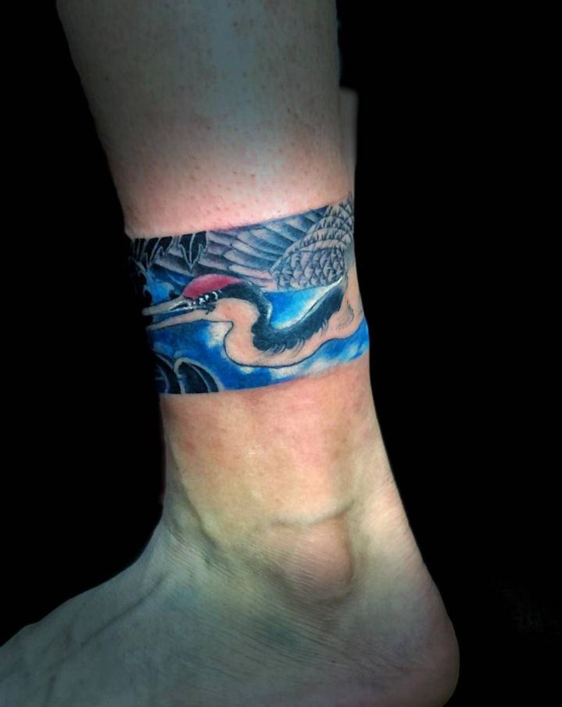 脚环纹身图片_脚部纹身图案