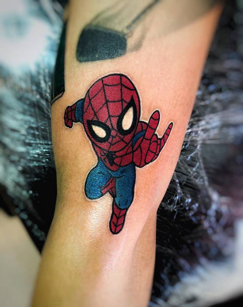 蜘蛛侠纹身图片_手臂纹身图案
