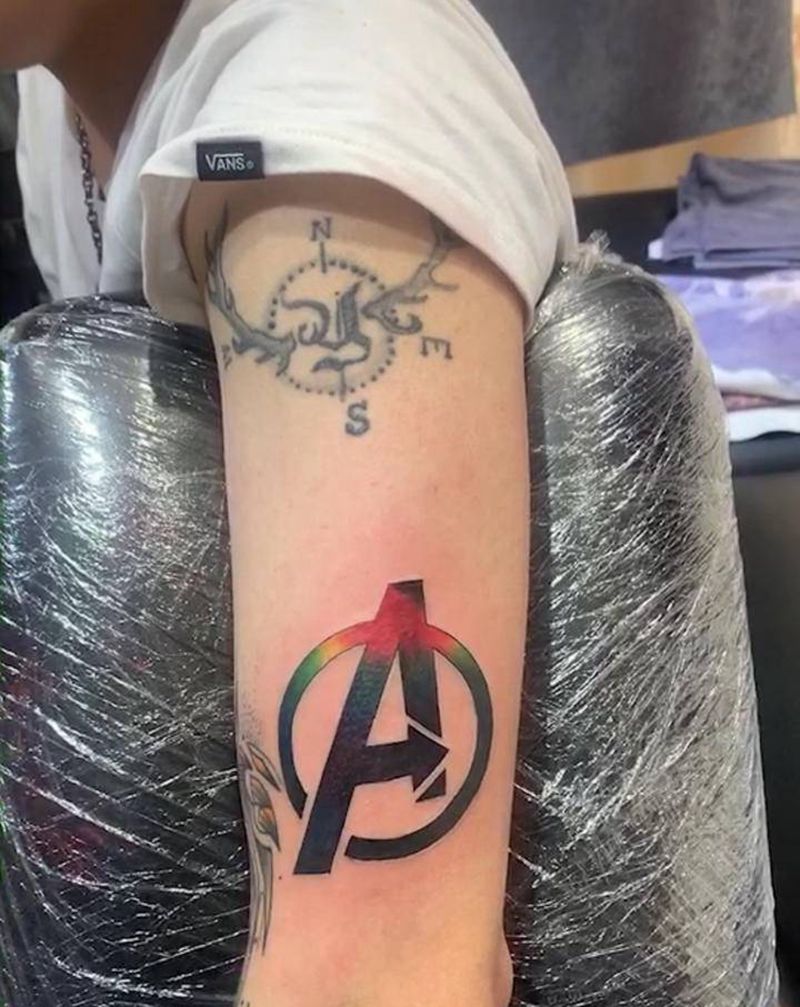 复仇者纹身图片_手臂纹身图案