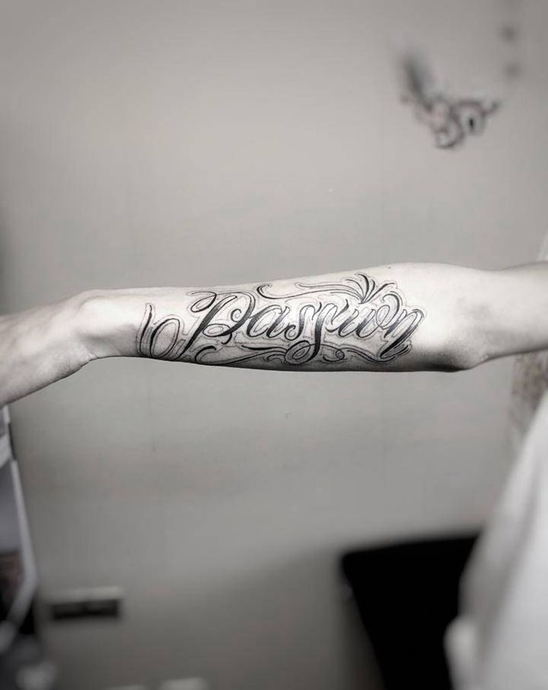 斯卡洛纹身图片_花体字纹身图案