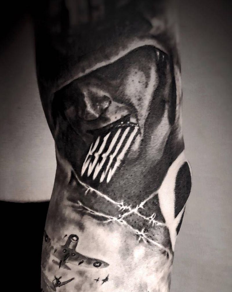 7.62子弹纹身图片_手臂欧美写实纹身图案