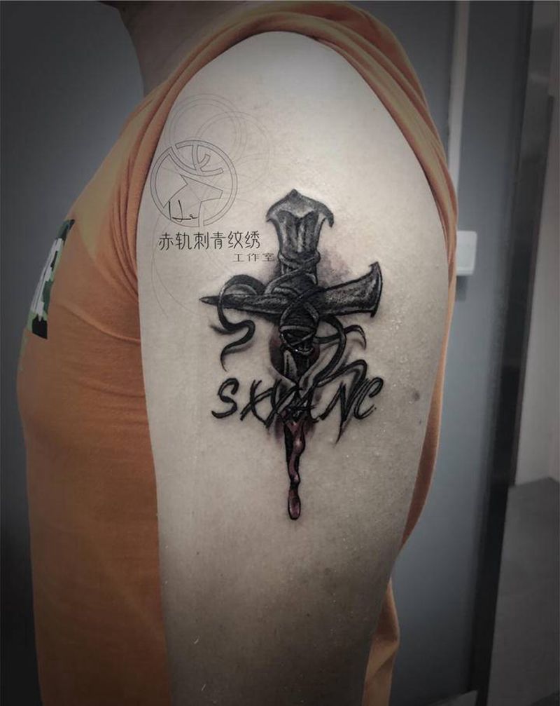 客人自带图纹身图片_手臂纹身图案