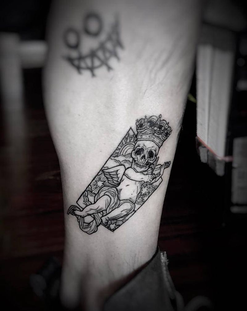 xian't纹身图片_脚部腿部Old School纹身图案