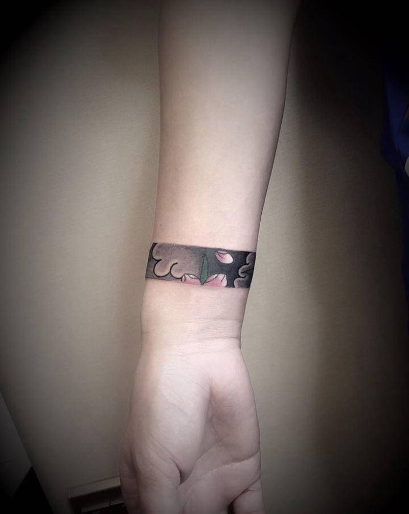 手环 臂环纹身图片_手部手臂老传统新传统纹身图案