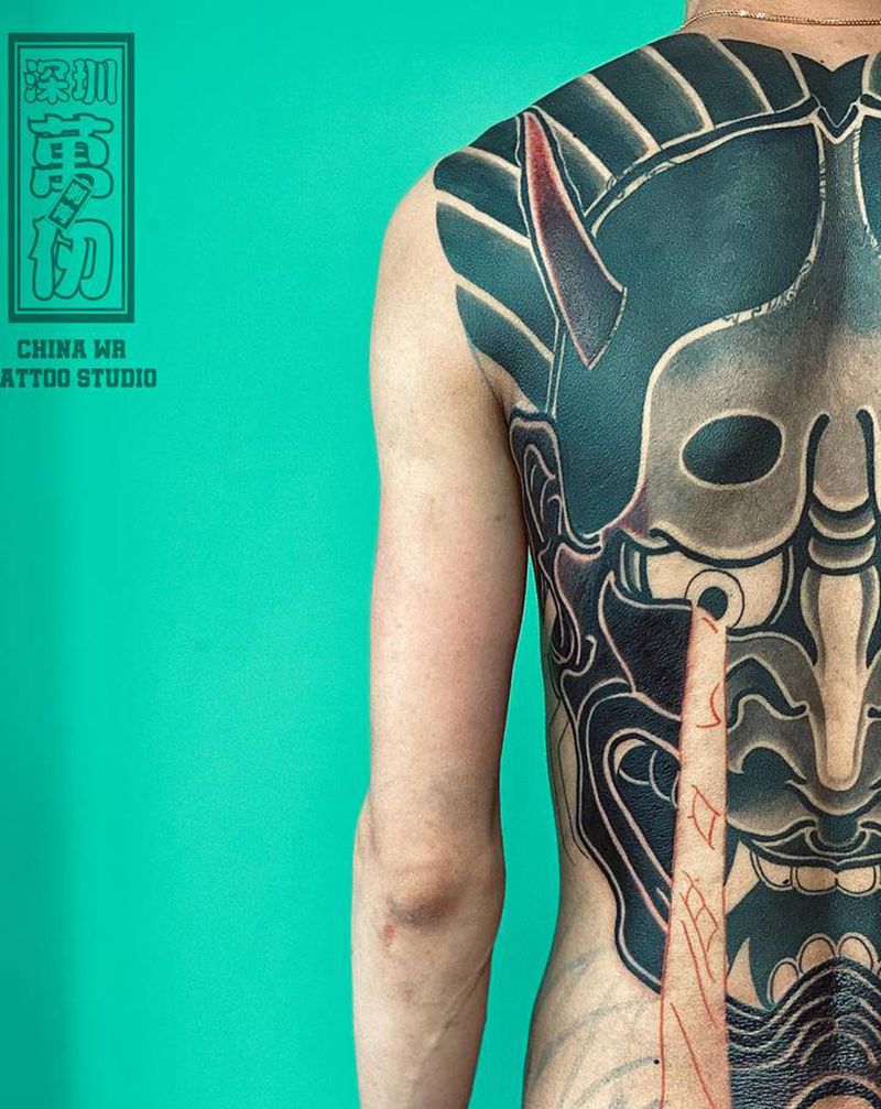 般若 /纹身图片_背部老传统纹身图案