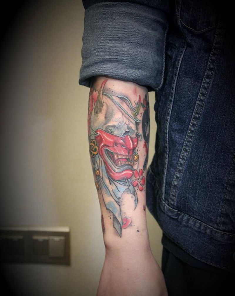 般诺纹身图片_手部手臂新传统Old School纹身图案