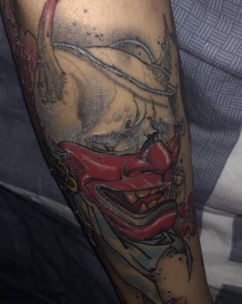 纹完第六天效果纹身图片_手部New School新传统纹身图案