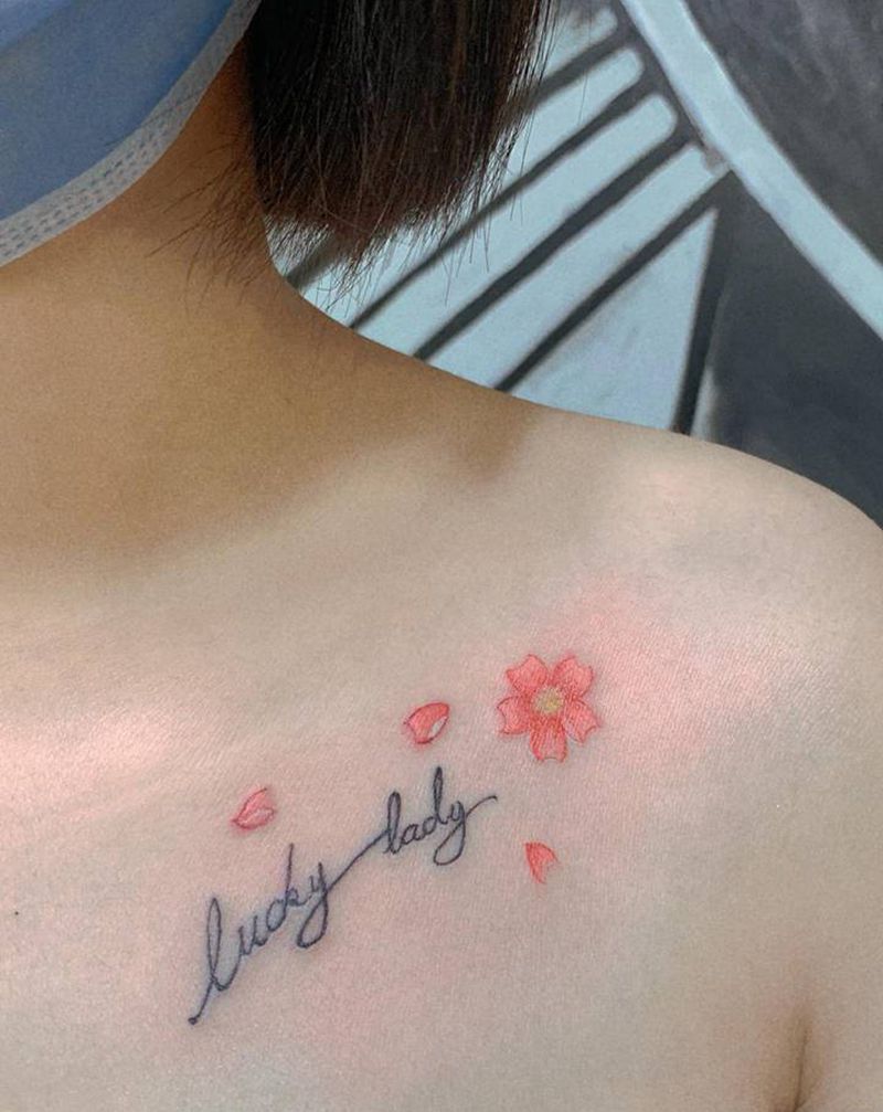 英文纹身图片_胸部水彩纹身图案