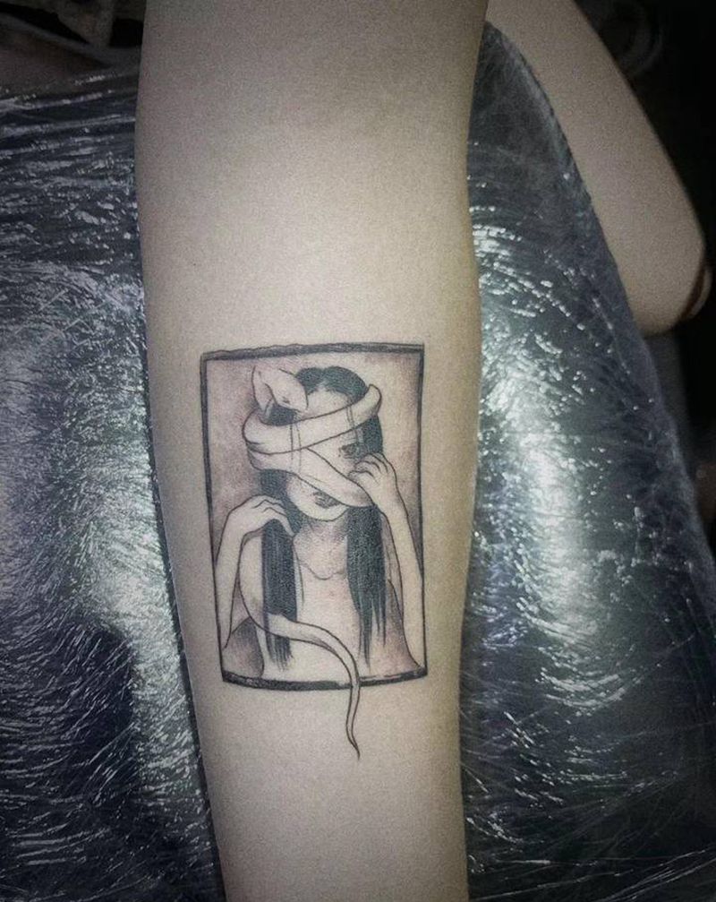 插画纹身图片_手臂纹身图案