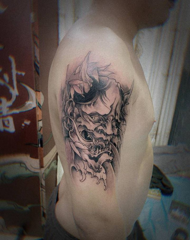 般若纹身图片_手臂新传统纹身图案