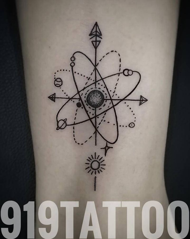 指南针纹身图片_手臂手部纹身图案